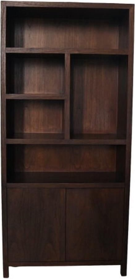 Meubelplaats Wandkast met 5 vakken 100x42x215 Walnoot Teak veneer