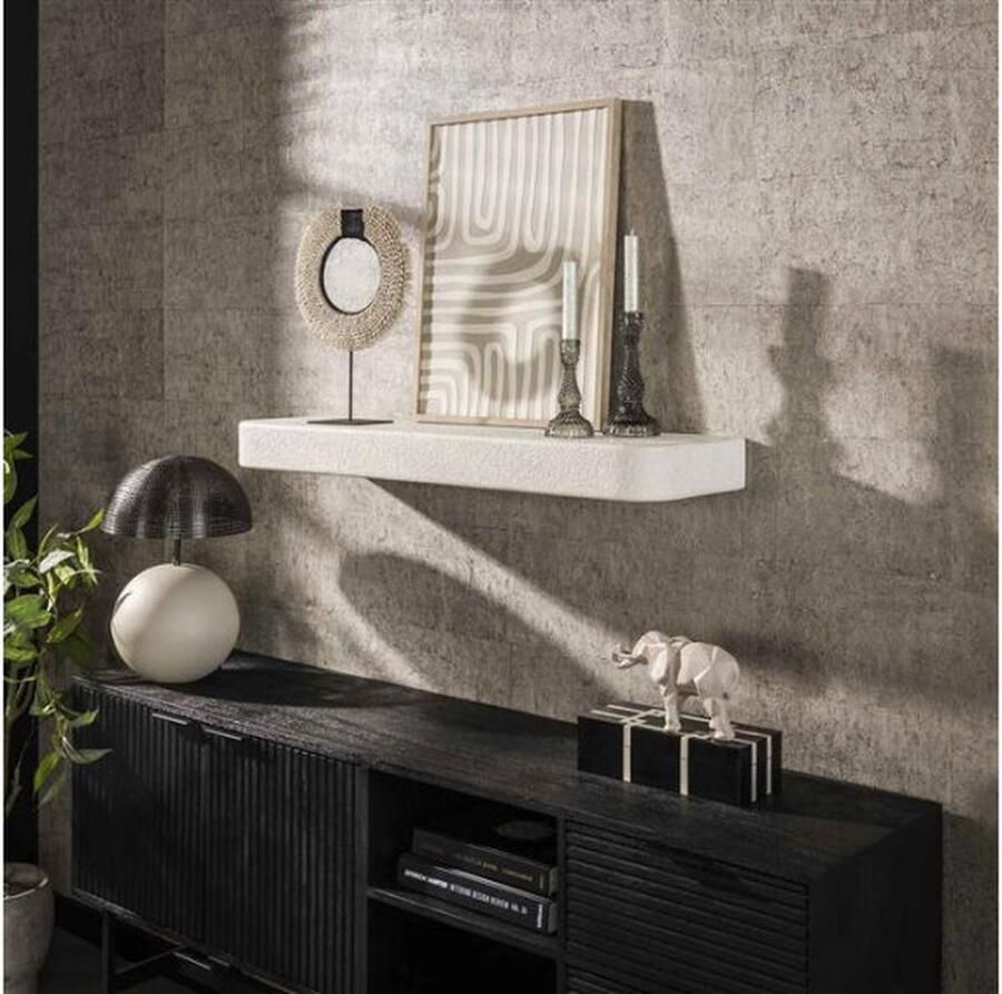 Meubelplaats Wandplank 100cm stone Marmer composiet