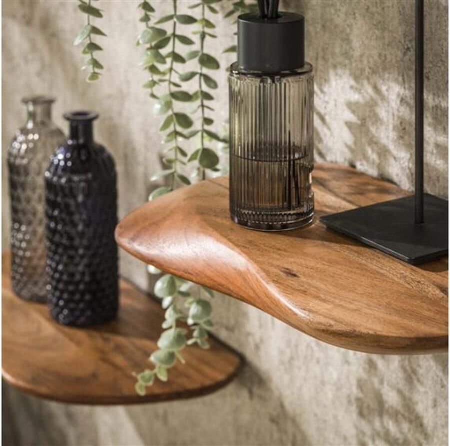 Meubelplaats Wandschap organic 60cm set 3 Massief acacia naturel - Foto 2