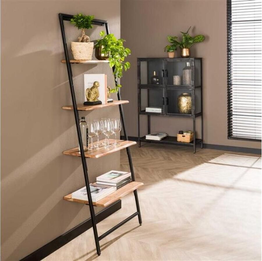 Meubelplaats Wandrek step acacia naturel