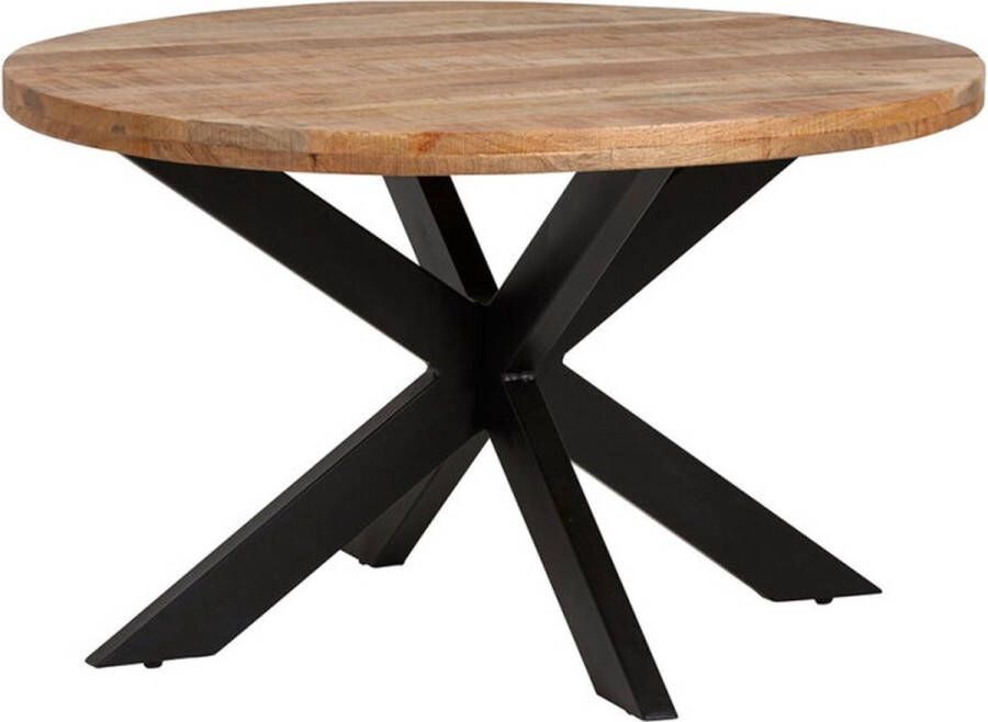 Meubelplaats Ronde mango eettafel naturel 'Spider' 160 cm