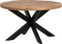 Meubelplaats Ronde mango eettafel naturel 'Spider' 160 cm - Thumbnail 1
