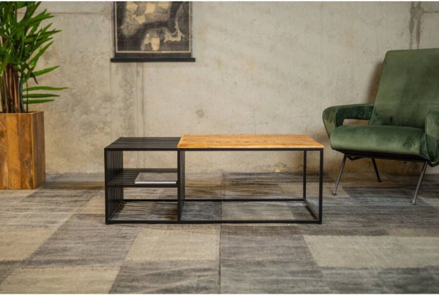 Meubelplaats Salontafel Magazine Mangohout 60x110 cm