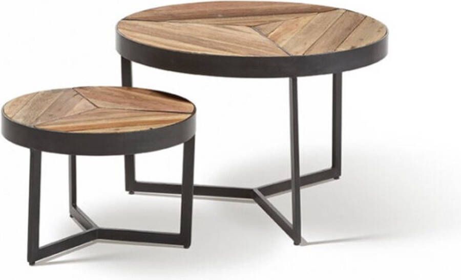 Meubelplaats Salontafel set Alicante gerecycled hout