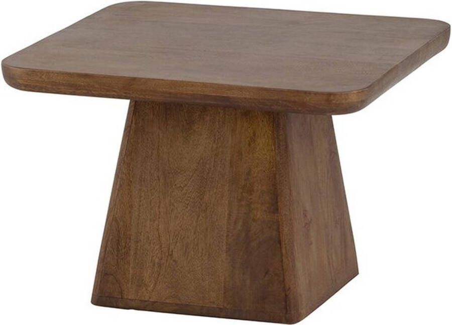 Meubelplaats Salontafel Stockholm vierkant mangohout 60x60 cm walnoot