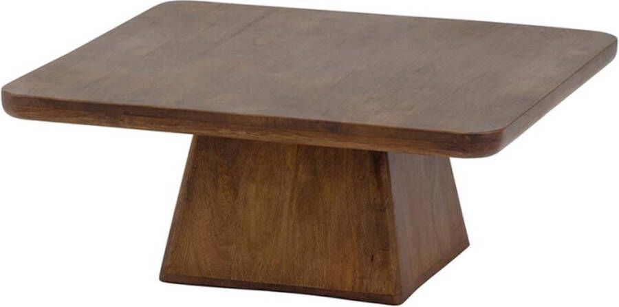 Meubelplaats Salontafel Stockholm vierkant mangohout 80x80 cm walnoot