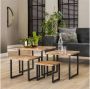 Meubelplaats Salontafel Timber set van 4 acacia naturel Kerstcadeau - Thumbnail 3