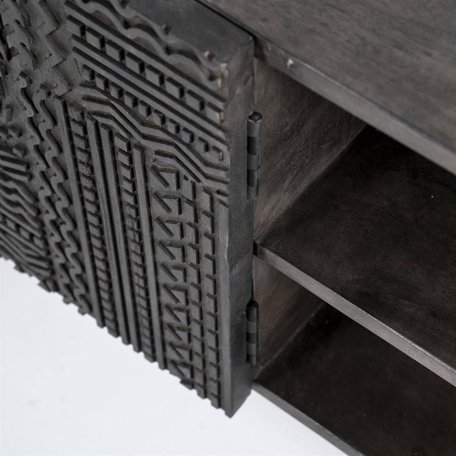 Meubelplaats TV-meubel Isa donker grijs 130cm