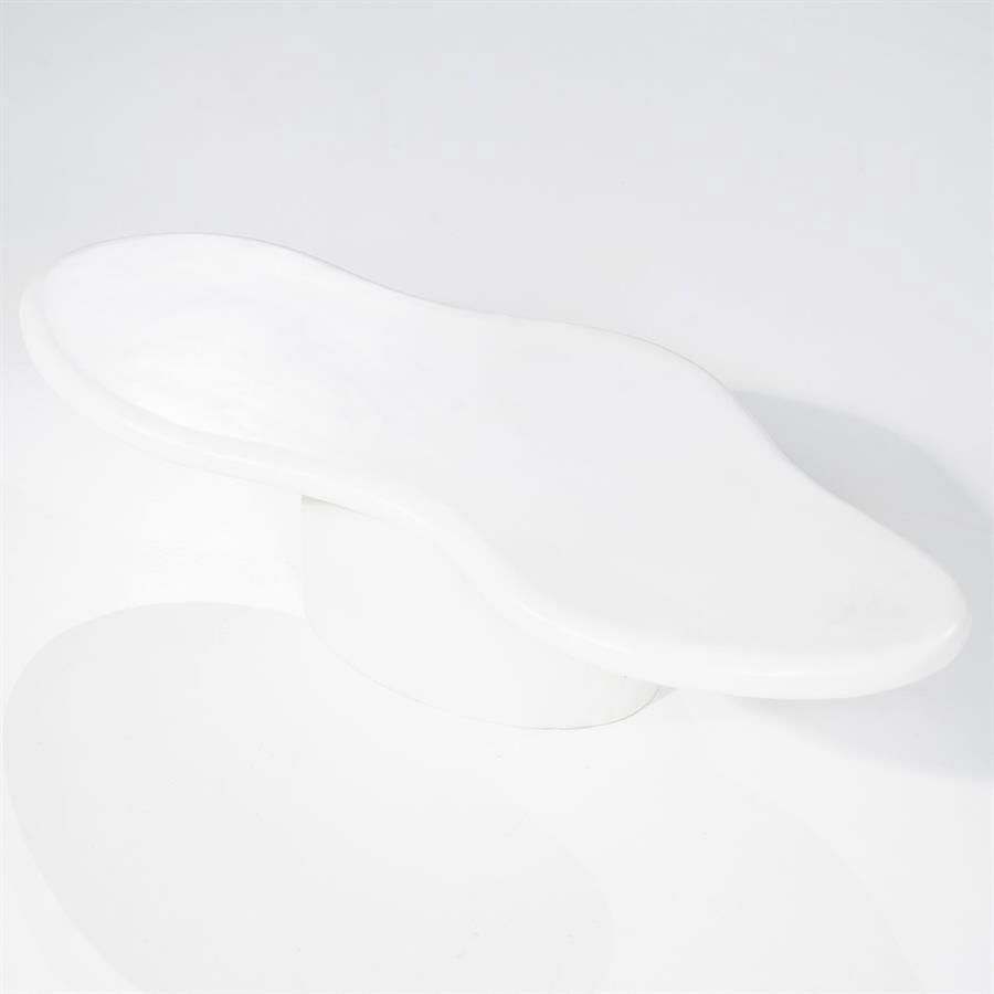 Meubelplaats Salontafel Seki organisch 121x52 32 cm Wit BY-BOO - Foto 3