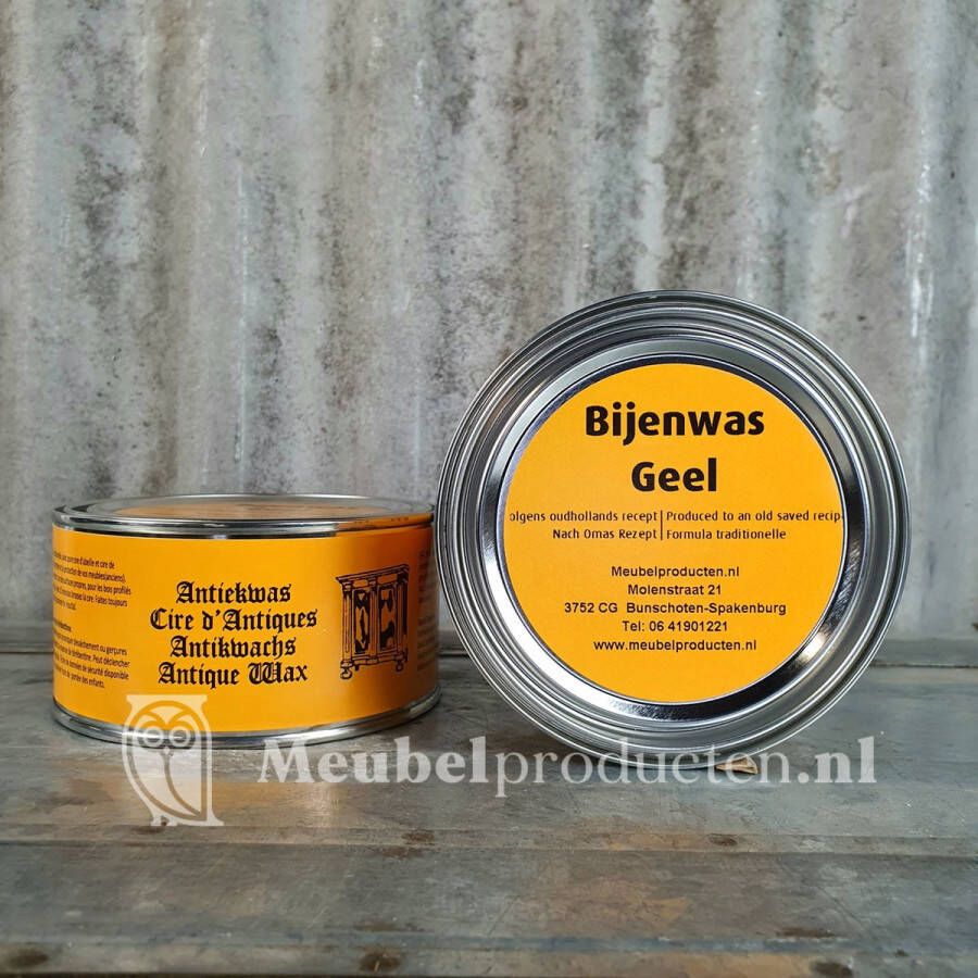 Meubelproducten.nl Zuivere Bijenwas 375 ml blank kleurloos transparant duurzaam natuur boenwas meubelwas boenwas van zuivere bijenwas meubelonderhoudsmiddel