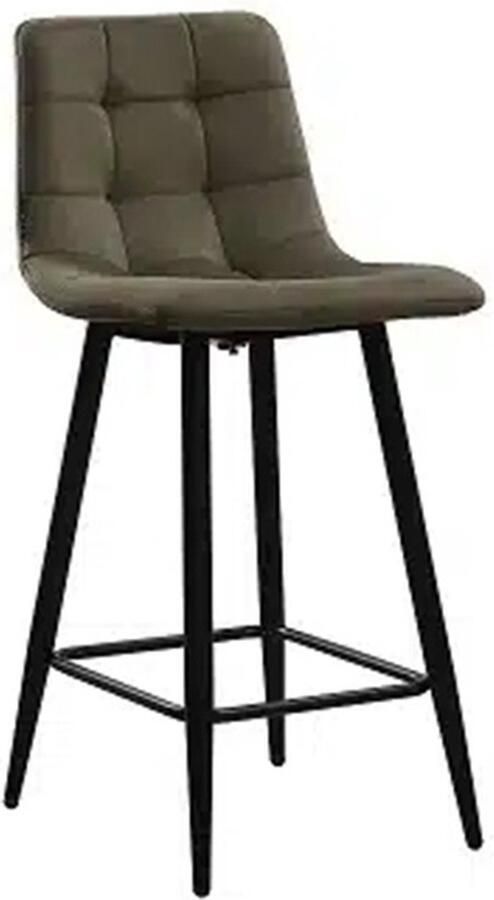 Meubels247 Milano Groen Barkruk Stof