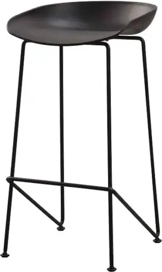 Meubels247 Treso Zwart Barkruk Stof