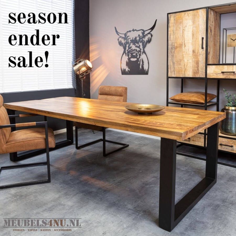 Meubels4nu Brooklyn Eettafel Rechthoek U-poot 220cm Mangohout Gratis montage - Foto 2