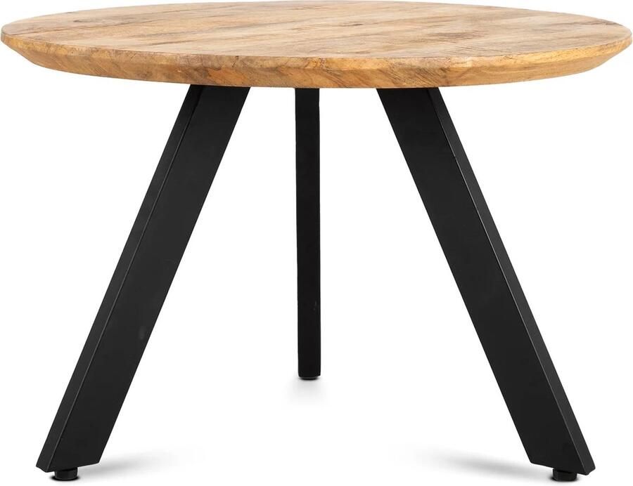 Meubels4nu Salontafel Berlin 60cm Rond Mangohout Matrixpoot Snelle levering