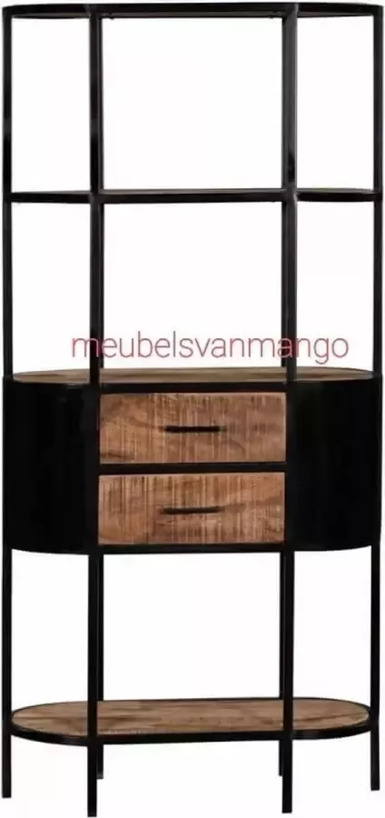 Meubelsvanmango.nl Boekenkast Ouro Preto mangohout 170 cm