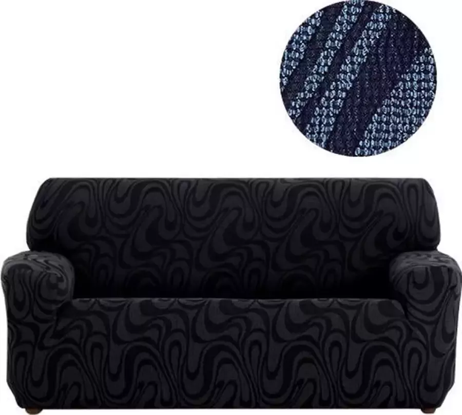 Belmarti Bankhoes Danubio 180cm tot 230cm breed Blauw Premium elastische bankhoezen die voorgevormd zijn voor een perfecte pasvorm Eenvoudig in onderhoud en wasbaar op 30 graden