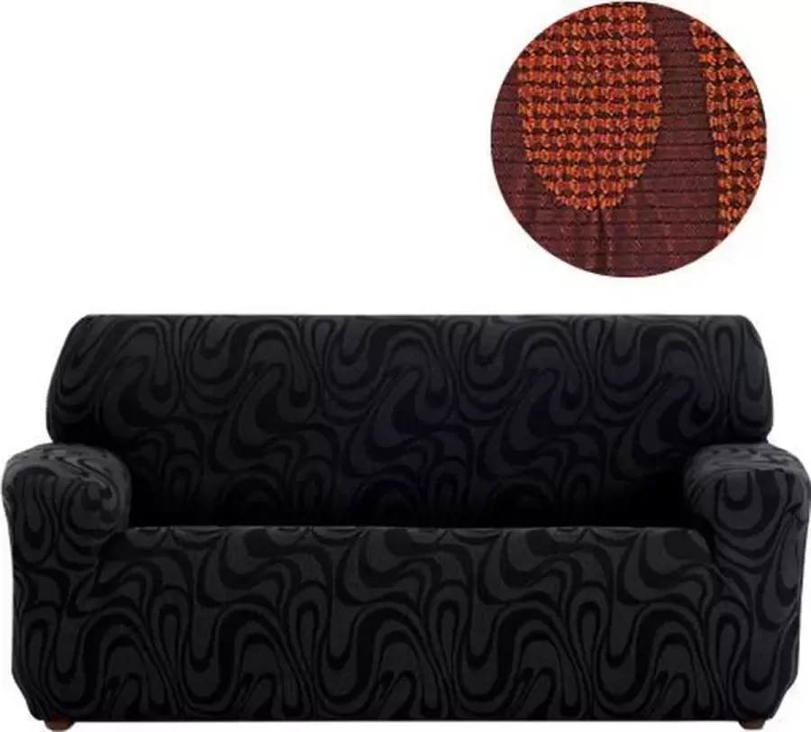 Belmarti Bankhoes Danubio 230cm tot 270cm breed Oranje Premium elastische bankhoezen die voorgevormd zijn voor een perfecte pasvorm Eenvoudig in onderhoud en wasbaar op 30 graden