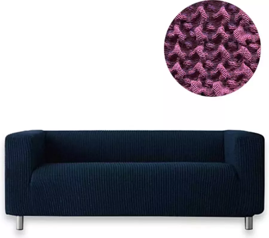 Belmarti Bankhoes Milos Hoge Arm 190cm tot 230cm breed Paars Voor banken met een hoge armleuning Antistatisch Ademend Katoen voor comfortabel zitten zonder zweten