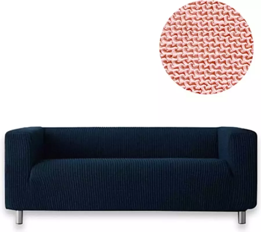 Belmarti Bankhoes Milos Hoge Arm 190cm tot 230cm breed Roze Voor banken met een hoge armleuning Antistatisch Ademend Katoen voor comfortabel zitten zonder zweten