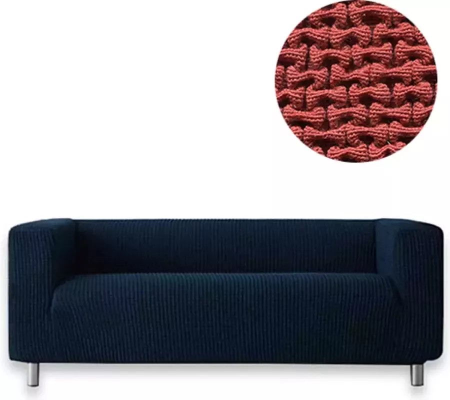 Belmarti Bankhoes Milos Hoge Arm 190cm tot 230cm breed Steenrood Voor banken met een hoge armleuning Antistatisch Ademend Katoen voor comfortabel zitten zonder zweten