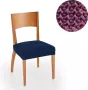 Belmarti Milos Stoelhoes Paars voor eetkamerstoelen met hoge rugleuning 40-50 40-60 Extreme Stretch Stoelhoezen - Thumbnail 2