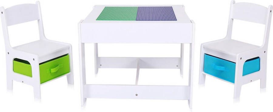 Meubilair Kinderstoelen met Tafel Houten Stoelen Met lades Wit