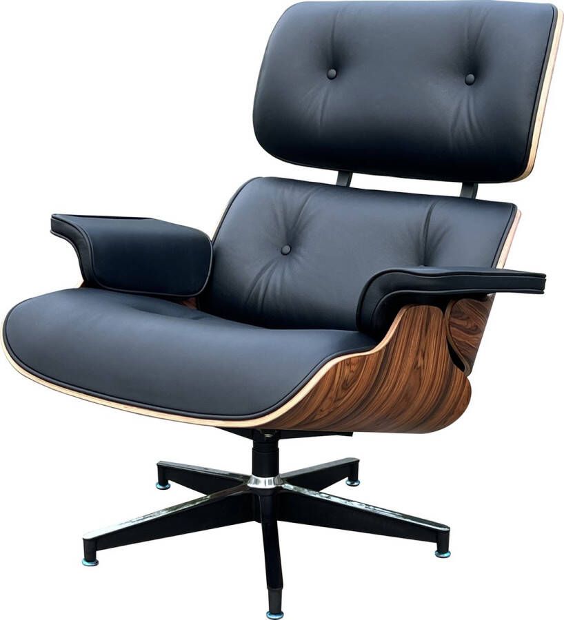 Meubilair Lounge Chair XL Model Vintage Antraciet Fauteuil Palissander