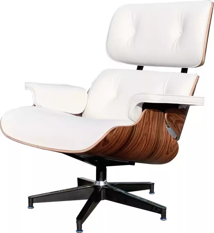 Meubilair Lounge Chair Stoel Fauteuil Relaxfauteuil Leer Wit - Foto 2