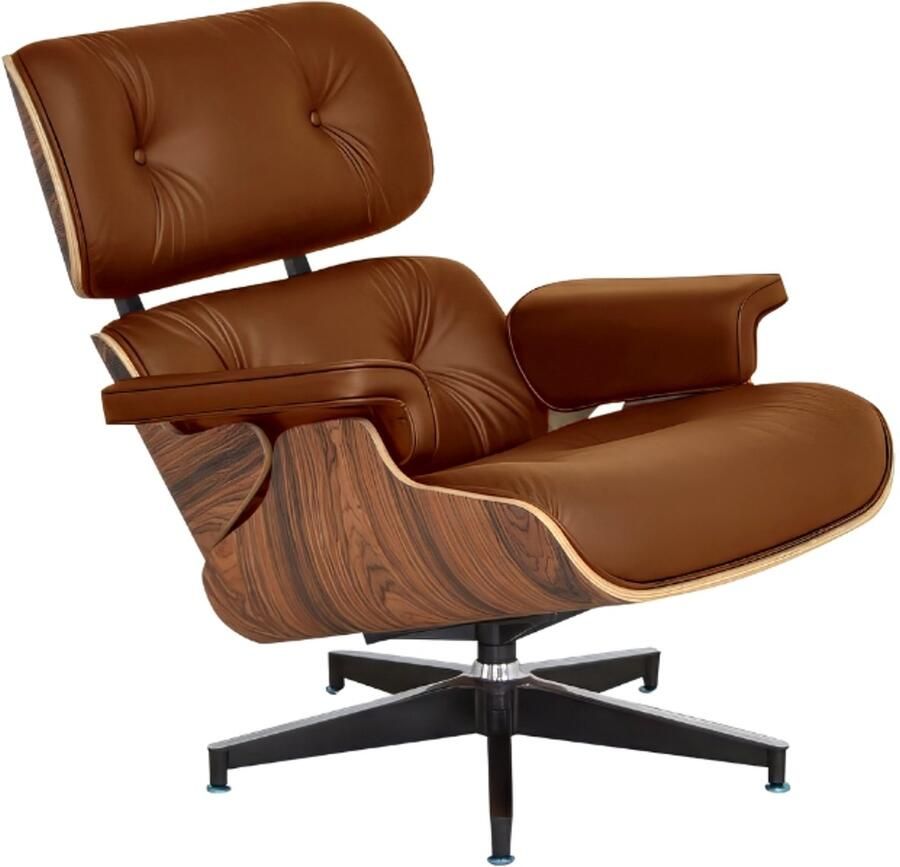 Meubilair Lounge Chair Fauteuil Loungestoel Relaxfauteuil Armchair Chaise Lounge Stoel Bruin Cognac Leer