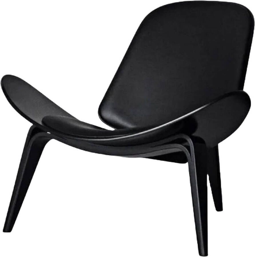 Meubilair Shell Chair Zwart hout CH07 Black Edition