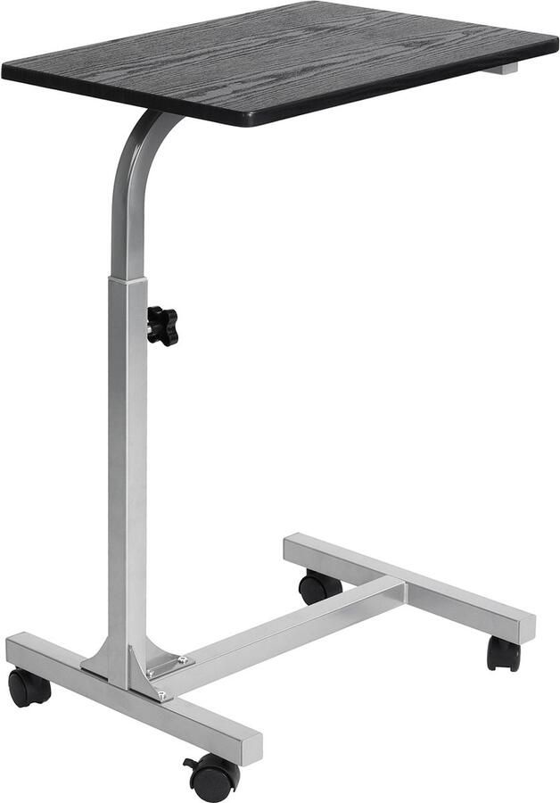 MEUBLE COSY Meubles COSY BELLO BLACK Bijzettafel op wieltjes-Bedtafeltje Industrieel-20kg Draagkracht-Zwart-48x37x79 cm(L x B x H) -Bedtafeltje op Wieltjes Laptoptafel Bijzettafel Nachtkastje Laptop Tafel Laptoptafel op Wielen Bijzettafel Bank