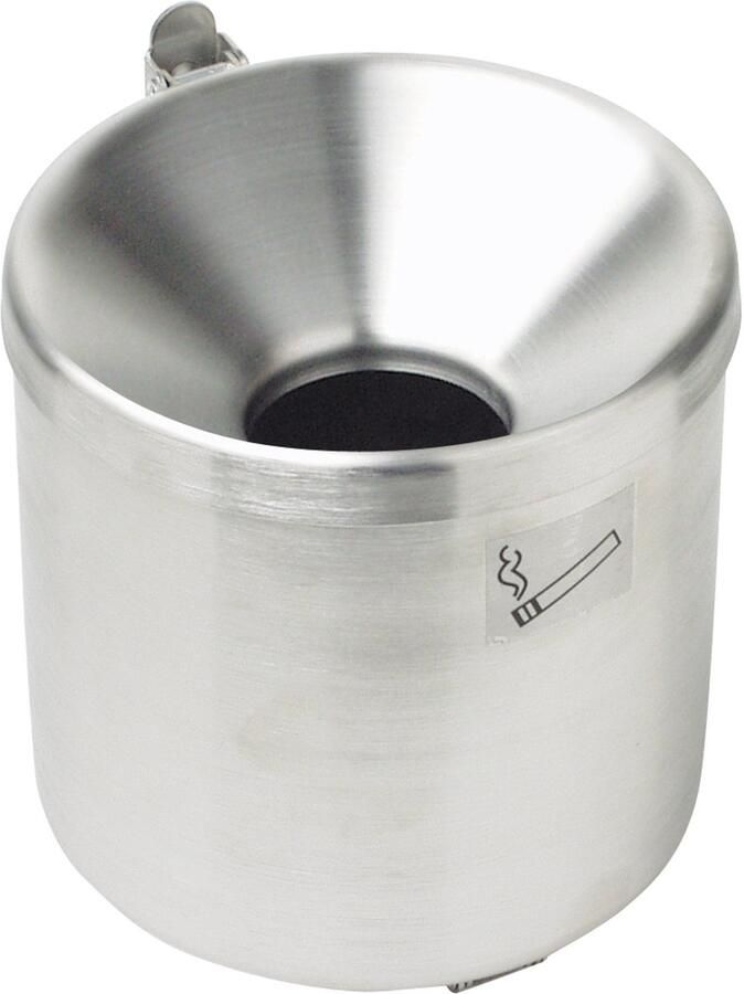 Meva Zelfdovende wandasbak voor binnen en buiten van roestvrij staal diameter 9 cm