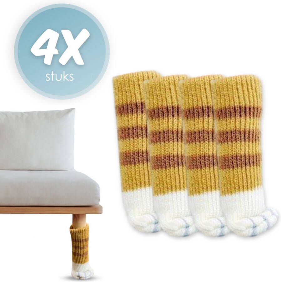 Mewave © Stoelpoot beschermers Stoelpoot sokken kat bruin Stoelpoot doppen Kattenpootjes 20 55 MM Anti kras 4 stuks voor 1 stoel