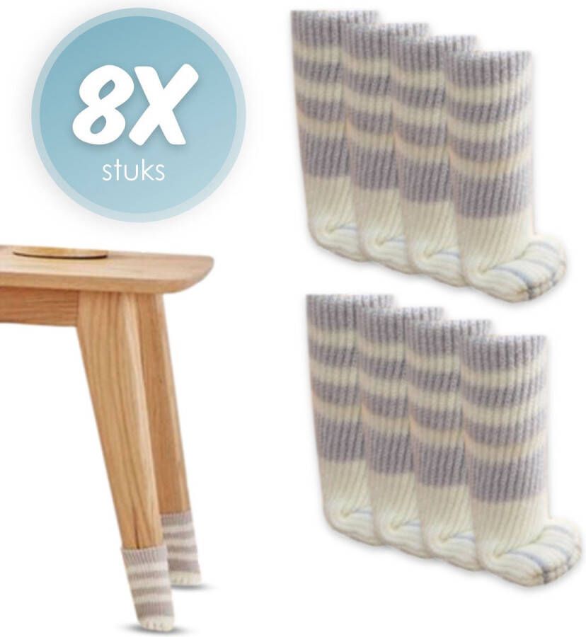 'merkloos'' Stoelpoot beschermers Stoelpoot sokken kat grijs Stoelpoot doppen Kattenpootjes 20 55 MM Anti kras 8 stuks voor 2 stoelen