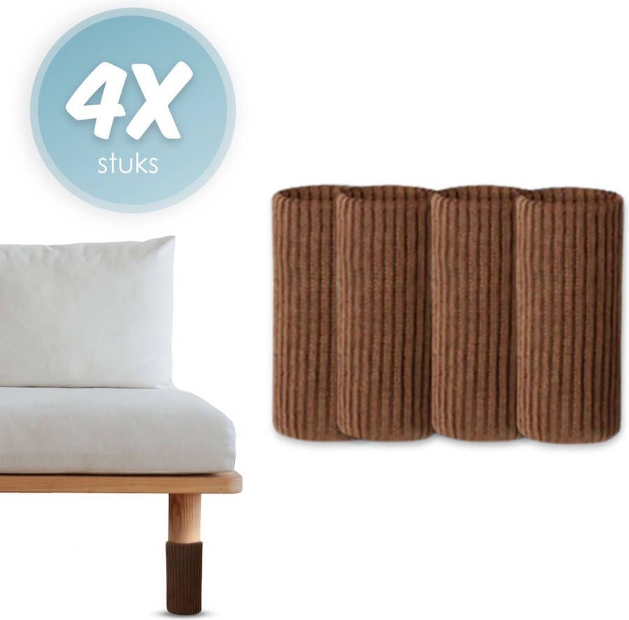 Mewave © Stoelpoot beschermers Stoelpoot sokken Stoelpoot doppen Bruin 20 55 MM Anti kras 4 stuks voor 1 stoel