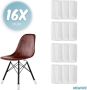 'merkloos'' Stoelpoot beschermers Stoelpoot sokken Stoelpoot doppen Wit 20 55 MM Anti kras 16 stuks voor 4 stoelen - Thumbnail 2