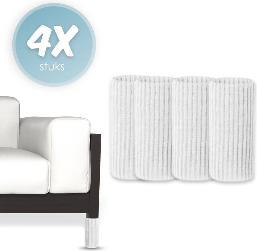 Mewave © Stoelpoot beschermers Stoelpoot sokken Stoelpoot doppen Wit 20 55 MM Anti kras 4 stuks voor 1 stoel