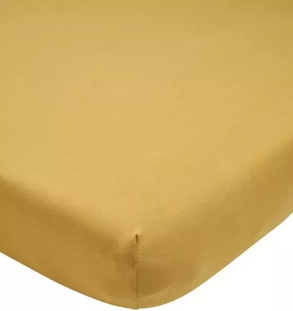 Meyco Home Uni hoeslaken eenpersoonsbed honey gold 80x200cm