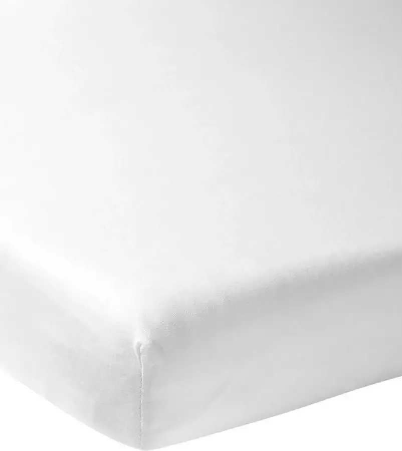 Meyco Home Uni hoeslaken eenpersoonsbed white 90x200cm - Foto 1