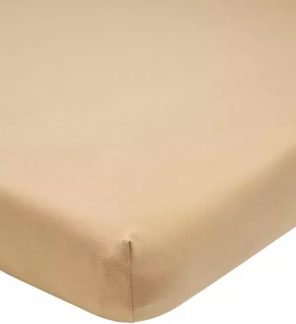 Meyco Home Uni hoeslaken twijfelaar warm sand 120x200cm