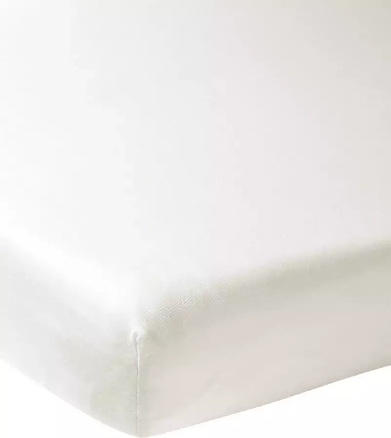 Meyco Home Uni hoeslaken twijfelaar warm white 120x200cm