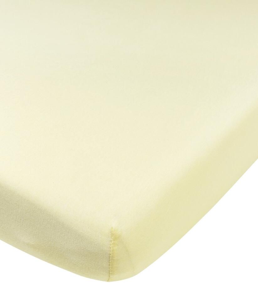 Meyco Home Uni hoeslaken eenpersoonsbed soft yellow 90x200cm