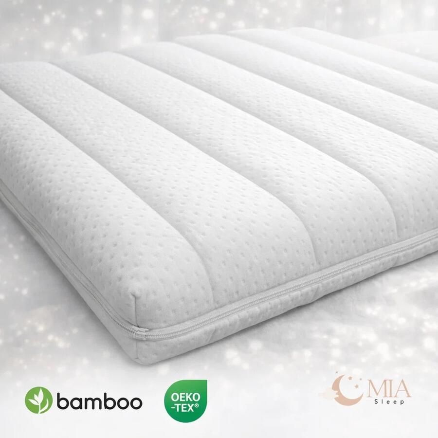 MIA Sleep Hotel Topper Topdekmatras 90x220 Bamboo Gel Hybrid Koudschuim circa 9 cm dik Luxe Tijk