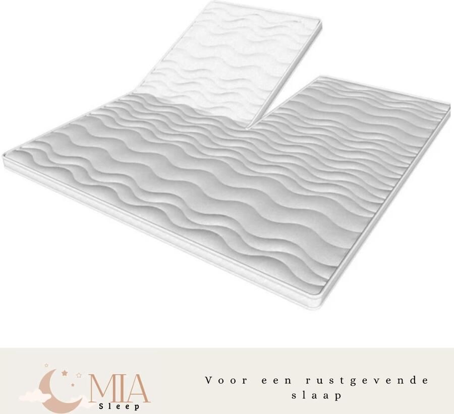 MIA Sleep SPLIT Topper matras 140x200 – Topdekmatras HR45 Koudschuim – Antibacterieel Orthopedisch Verantwoord 4 Seizoenen Premium Wasbare Afritsbare Hoes circa 9 cm dik