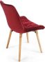 Miadomodo Trend24 Eetkamerstoelen set van 2 Stoelen eetkamer Stoelen set van 2 Stoelen 2 stuks Stof Beukenhout Rood - Thumbnail 2