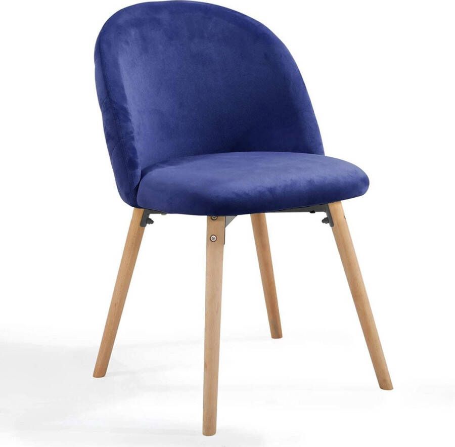 Miadomodo Trend24 Eetkamerstoelen set van 8 Stoelen eetkamer Stoelen set van 8 Stoelen 8 stuks Stof Hout Turquoise