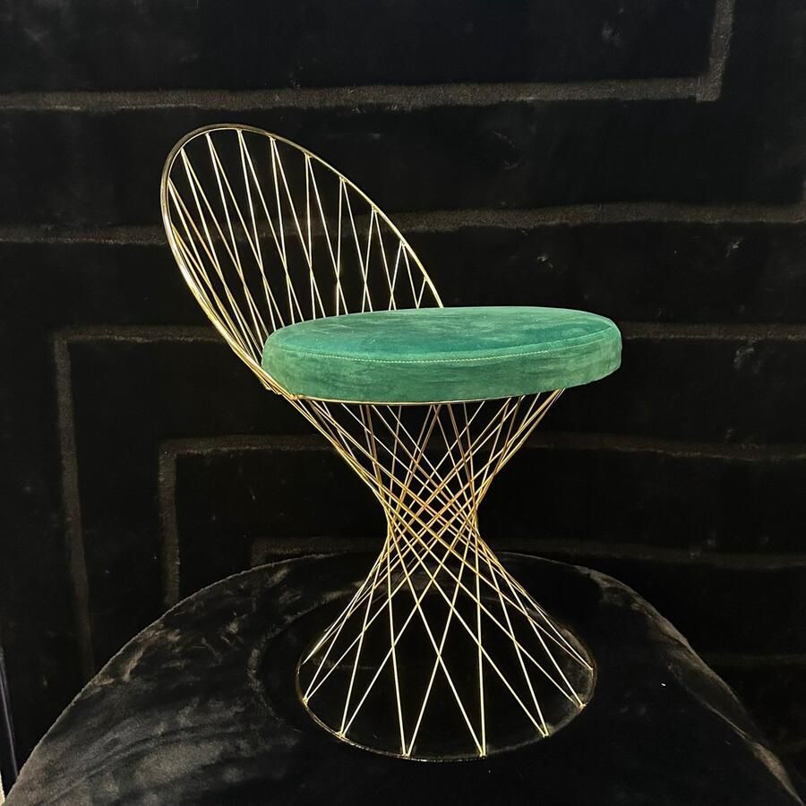 MiaHome Luxe Gouden Spiraalstoel Groen