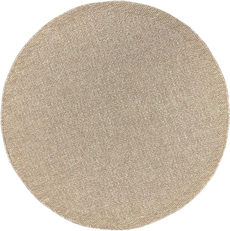 Mia´s Teppiche Mia s Teppiche Soil Robuust In- en Outdoor vloerkleed natuurlijk jute-look weerbestendig geschikt voor terras en tuin 120 cm rond