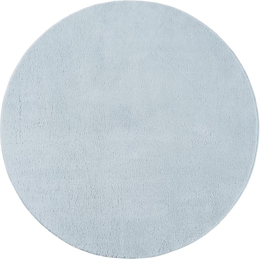 Mia´s Teppiche Mia s Teppiche Taos – superzacht kortflor vloerkleed met antislip rug wasbaar blauw 120 cm rond
