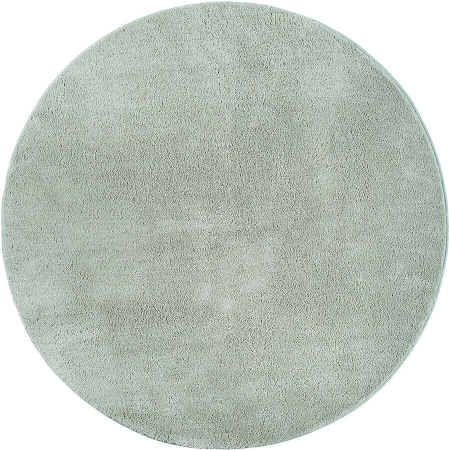 Mia´s Teppiche Mia s Teppiche Taos – superzacht kortflor vloerkleed met antislip rug wasbaar groen 120 cm rond